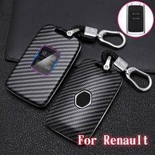 For Renault Koleos Kadjar Scenic Megane Sandero Espace Clio Captur Kangoo Laguna Talisman Twingo Carbon Fibe Car Key Case Cover 2024 - buy cheap