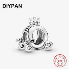 Polished Crown O Carriage Charm Fit Pandora Original Bracelet Charm 925 Sterling Silver Charm Pendant Bangle Jewelry Berloque 2024 - buy cheap