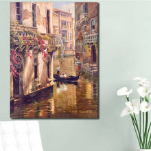 Classical Venice City Landscape Canvas Painting abstract Scenery Posters and Prints Wall Art Pictures for Living Room home Decor 2024 - buy cheap