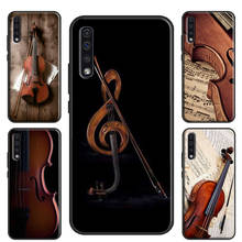 Elegant Wooden Violins Bow Sheet Music Case For Samsung S20 FE S21 Ultra S10 S22 Plus A12 A32 A42 A52 S A72 A50 A70 A21S A51 A71 2024 - buy cheap