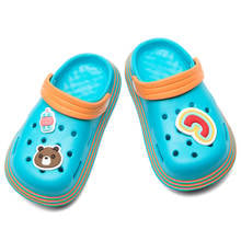 Child Sandals Summer Hole Shoes Crok Rubber Breathable Kids Blue EVE Tasteless Material Garden Beach Flat Sandals 2024 - buy cheap