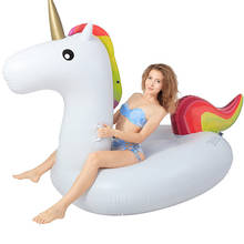 Rooxin-flotador de unicornio para piscina, colchón inflable, anillo de natación para niños y adultos, círculo flotante, cama de playa, juguetes de Fiesta EN LA Piscina 2024 - compra barato