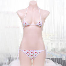 micro bikini 2019 Sexy Sling Lace printing Strawberry Small triangle girl Beach swimwear women swimsuit biquini bikinis monokini 2024 - buy cheap