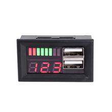 Cars Red LED Digital Voltmeter Mini Voltage Meter Tester Panel For DC 12V Cars Motorcycles Vehicles Double USB 5V 2A Output 2024 - buy cheap