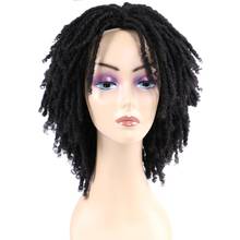 Dreadlock-Peluca de cabello sintético para mujeres negras, pelo corto y rizado, resistente al calor, 6 pulgadas 2024 - compra barato