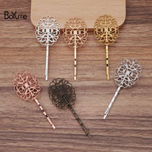 BoYuTe (30 Pieces/Lot) 26*34MM Filigree Flower Hair Clip Factory Supply Diy Hairpin Handmade Materials 2024 - buy cheap