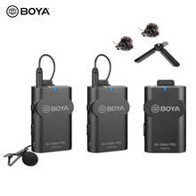 BOYA-Sistema de micrófono inalámbrico profesional BY-WM4, micrófono de solapa Lavalier para Canon, Nikon, Sony, videocámara DSLR, grabadora para iPhone 6 2024 - compra barato