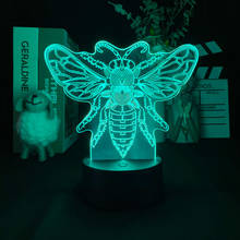 Insect Big Moth 3D NightLight Alarm Clock Base Home Room Decor Bedside Table Book Lamp Art Reading Lamp Gift for Creature Lovers 2024 - buy cheap