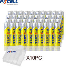 40 шт. PKCELL AAA батарея Ni-MH AAA перезаряжаемые батареи 1,2 в 1200 мАч с 10 шт. aaa батарейный блок держатель для фонарика игрушки 2024 - купить недорого