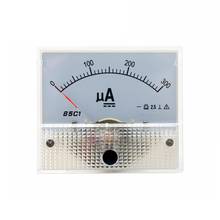 DC Analog Current Meter Panel Dial Current Gauge Pointer Ammeter Microampere Meter 50μA 100μA 200μA 300μA 500μA 2024 - buy cheap