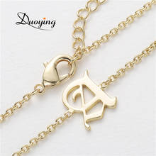 DUOYING Old English Text Font Single Inititial A-Z Letter Choker Necklace Capital Letters Necklace For Woman Gift Dropshipping 2024 - buy cheap