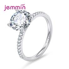 Engagement 925 Sterling Silver Rings For Women Simple Design White Cubic Zirconia Valentine Christmas Party Anel Gifts Jewelry 2024 - buy cheap