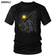 Brand Anime Berserk Guts T Shirt Men Cotton Van Gogh Graphic T-shirt Fashion Summer Short Sleeved Monster Swordman Griffith Tee 2024 - buy cheap