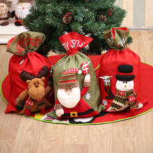 XMAS Hot Sell Festive Christmas Santa Claus Big 3D Gift Bag Elk Candy Bag Christmas gift bag Add Festive Atmosphere NEW 2024 - buy cheap
