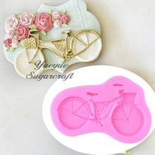 Yueyue Sugarcraft bicycle Silicone mold fondant mold cake decorating tools chocolate gumpaste mold 2024 - buy cheap