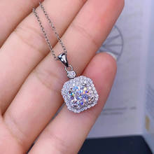 Luxury Female White Crystal Pendant Necklace Charm Silver Color Wedding Necklace For Women Cute Square Zircon Chain Necklace 2024 - buy cheap