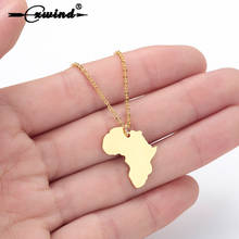 Cxwind Fashion Africa Map Pendants Necklaces Chain Jewelry Map of African Wildlife Geometric Necklace for Women Choker Jewelry 2024 - buy cheap