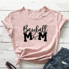 Baseball Mom 100%Cotton T-shirt Funny Women Graphic Sport Tee Shirt Top Casual Summer Short Sleeve Game Day Gift Tshirt Femme 2024 - buy cheap