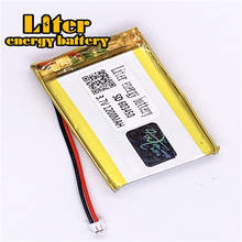 1.5MM 2pin connector 3.7 V 603450 1200mah Rechargeable lipo battery e-books GPS PDA Recreational machines 2024 - buy cheap