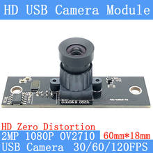 Plug play No distortion 92° Webcam HD 2MP OV2710 1920*1080P Android Linux OTG UVC MJPEG 30fps 60fps 120FPS USB camera module 2024 - buy cheap