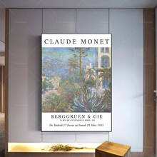 Claude Monet Villas at Bordighera, Gallery Exhibition Poster, Modern art - Art Poster Print - Gift Idea - Wall Art Home Decor 2024 - buy cheap
