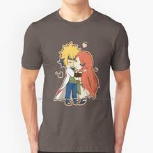 Minato & Kushina Chibi T Shirt 100% Pure Cotton Shonen Lively Manga Video Game Logo Sensei Team Eyes Fight Seinen Aka 2024 - buy cheap