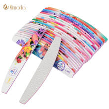 48Pcs Mix Nail Files 100 180 Grit Strong Sandpaper Washable Nails Buffer Emery Board  Lime a ongle Manicure Polisher Colorful 2024 - buy cheap