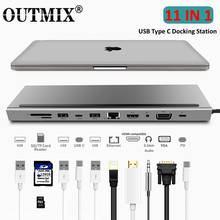 USB-хаб с портом Type-C на HDMI, USB 3,0, VGA, RJ45 2024 - купить недорого