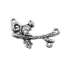 WYSIWYG 10pcs 22x14mm Pendant Squirrel Branch Squirrel Charm Pendants Antique Silver Color Branch Squirrel Pendants 2024 - buy cheap