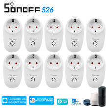 Sonoff-enchufe inteligente S26 para el hogar, toma de corriente inalámbrica con WiFi, EU-E/EU-F, funciona con el asistente de Google, Alexa y IFTTT, 10 Uds. 2024 - compra barato