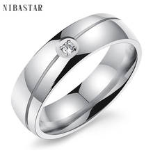 Alibaba-Express обручальные кольца для женщин и мужчин, ширина 6 мм, посеребренное кольцо из нержавеющей стали 2024 - купить недорого