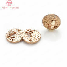 (948)10PCS 11MM 24K Champagne Gold Color Brass Small Bird Round Charms Pendants High Quality Diy Jewelry Findings Accessories 2024 - buy cheap