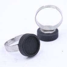 10pcs 12mm Cabochon Ring Base Blanks Adjustable Wood Cameo Bezel Settings For Rings Jewerly Making Diy 2024 - buy cheap