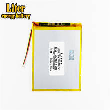 1.0mm 3wire connector 3.7v 3798100 35100100 lithium polymer battery with pcm backup 5000mah tablet pc battery 2024 - buy cheap