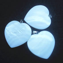 3pcs white shell pendants heart shape size 40mm for women pendants making jewelry findings good selling items good quality 2024 - buy cheap