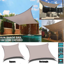 Toldo de poliéster impermeable 300D, vela cuadrada rectangular para sombra, jardín, terraza, natación, parasol, Camping, senderismo, patio, color caqui 2024 - compra barato