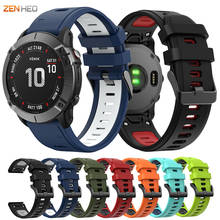 Pulseira de relógio de silicone, pulseira de relógio inteligente de substituição para garmin fenix 6/6 pro, pulseira de liberação rápida para garmin instant/approach s60 2024 - compre barato