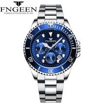 Reloj montre Men Watch Luxury Top Brand FNGEEN male clock quartz watch Men waterproof boy student mens watches relogio masculino 2024 - buy cheap