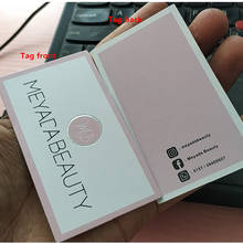 Etiquetas de papel con revestimiento mate personalizadas, tarjeta de nombre, lámina de plata, para negocios, 400GSM, 5x9 cm, 1000 Uds. 2024 - compra barato