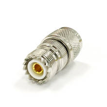 1pc NEW  UHF Male Plug to  Female Jack RF Coax Adapter Convertor  Straight  Nickelplated  Wholesale 2024 - buy cheap