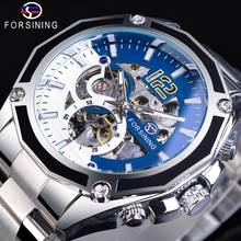 Forsining Steampunk Mechanical Sport Automatic Mens Skeleton Watches Top Brand Luxury Hour Timepieces Transparent Luminours Hand 2024 - buy cheap
