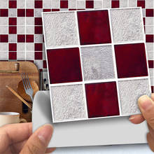 Mosaico autoadhesivo para decoración de cocina, pegatina de azulejo para baño, arte impermeable, Mural, 25 unids/set por juego 2024 - compra barato