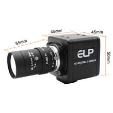 Webcam elp 4k usb com zoom de lente varifocal, câmera usb de 5-50mm/2.8-12mm para sistemas windows, linux 2024 - compre barato