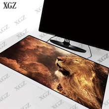 XGZ Lion with Fire Cool Locking Edge Gaming Mouse Pad Gamer Game   Anime pad Mat Speed Version for CSGO  LOL Dota2 2024 - buy cheap