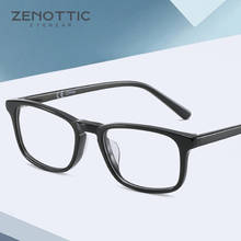 ZENOTTIC Acetate Rectangle Anti Blue Light Glasses Frame Women Men Luxury Square Transparent Optical Spectacles Myopia Eyewear 2024 - buy cheap