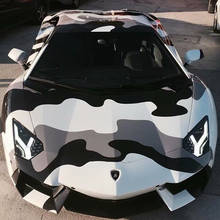 Black White Gray Camouflage Vinyl Car Body Wrap Foil With Air Release Bubble Free DIY Styling Sticker Decal 2024 - buy cheap