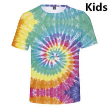 3 To 14 Years Kids T Shirt Tie Dye Flashbacks Clothing Boys Girls Trippy Tie-dye tshirt T Shirts Outerwear Children T-shirt 2024 - buy cheap