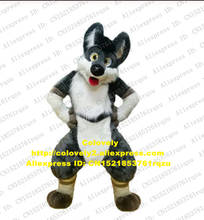 Disfraz de Mascota para adulto, traje de piel larga, color gris y blanco, Husky, perro, zorro, lobo, dibujos animados, Plan de Marca, promoción de eventos deportivos, zz7674 2024 - compra barato