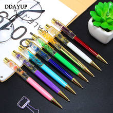 1Pcs Creative ballpoint Pen Metal Ball Pens Office Supplies Rose Golden Rose Gold Pens Dynamic Liquid Flower Pen 2024 - buy cheap