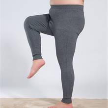 Winter men plus size wool warm high waist oversized stretch bottoming pants thermal underwear 5XL 4XL 2024 - купить недорого